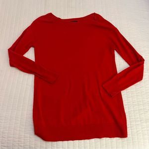 Halogen • Red Cashmere Boatneck Sweater (S)